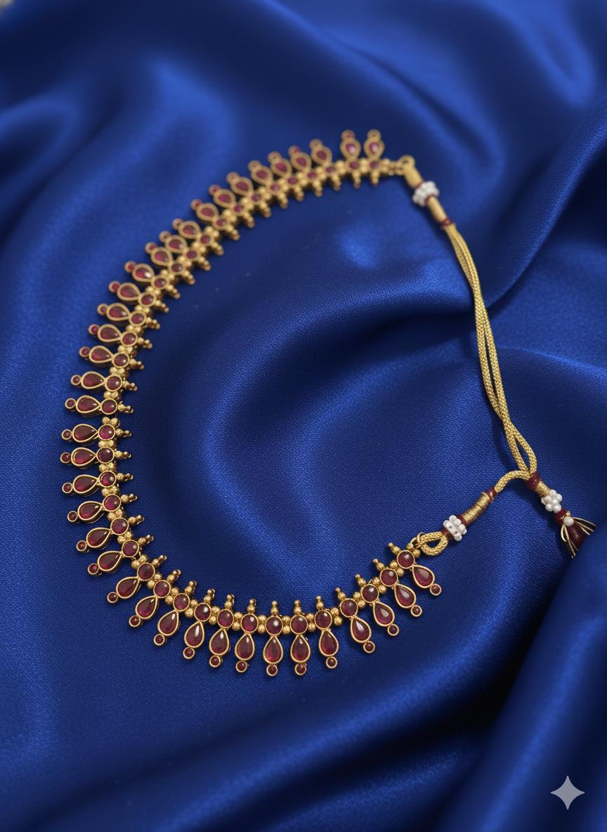 Simple ruby necklace